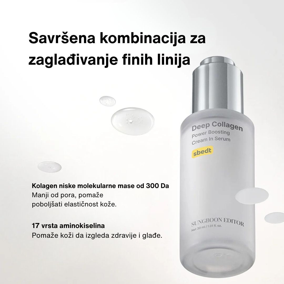 SUNGBOON EDITOR Deep Collagen Power Boosting Cream In Serum 30ml