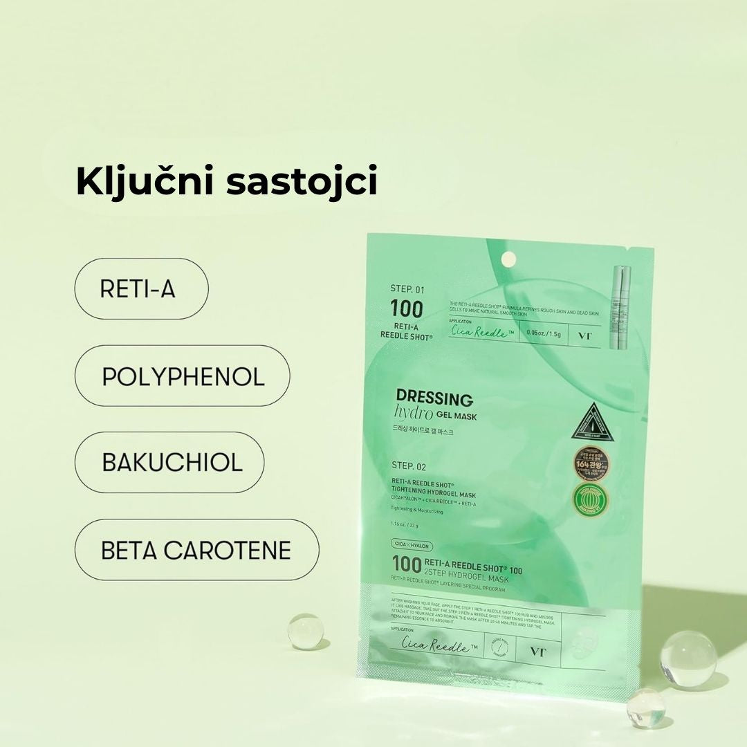 VT Cosmetics Reti-A Reedle Shot 100 2 Step Hydrogel Mask