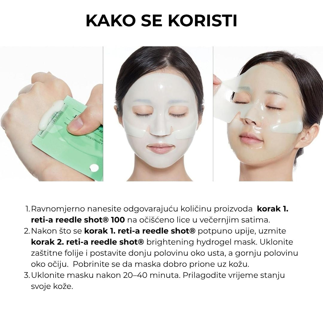 VT Cosmetics Reti-A Reedle Shot 100 2 Step Hydrogel Mask