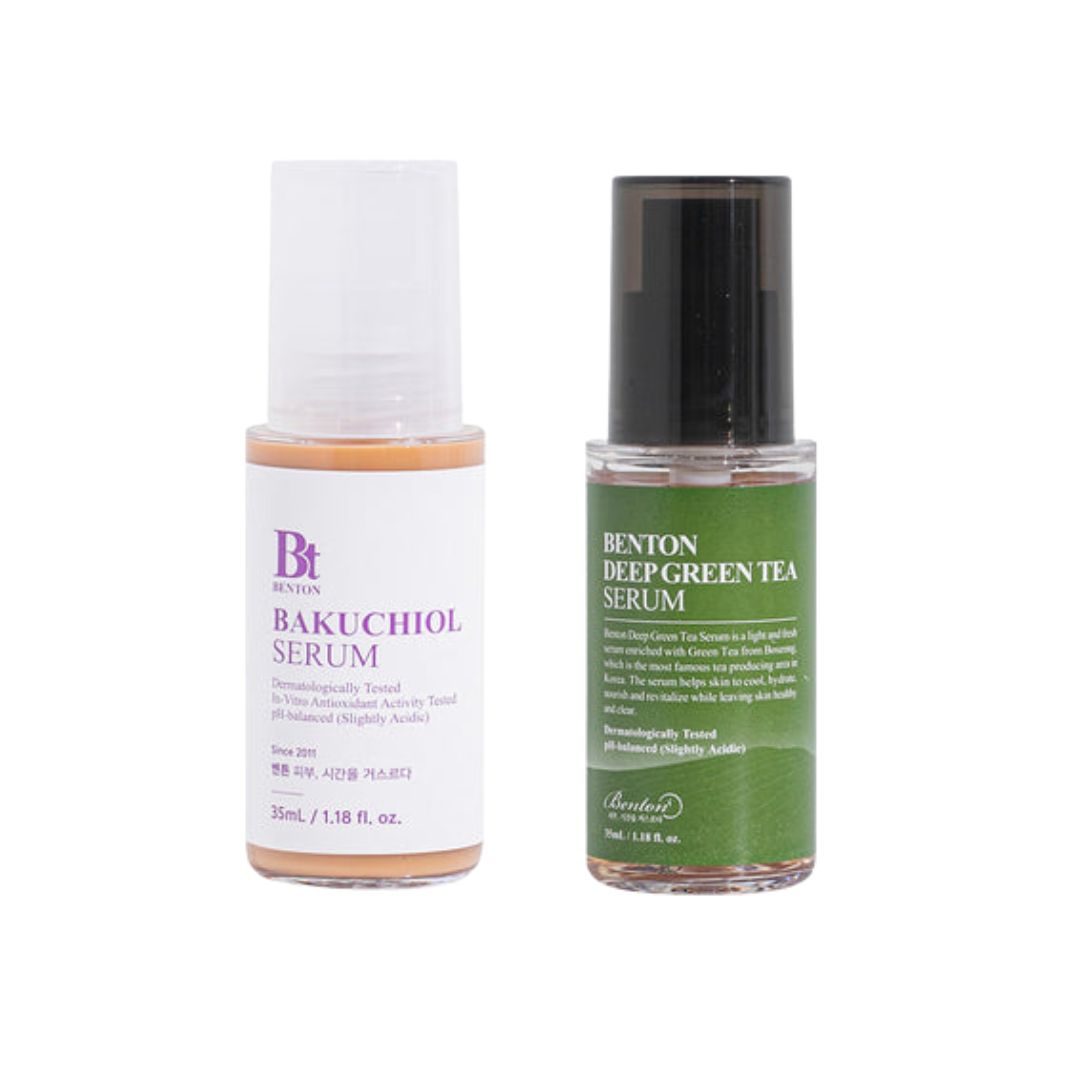 Benton Deep Green Tea Serum 35ml + Benton Bakuchiol Serum 35ml