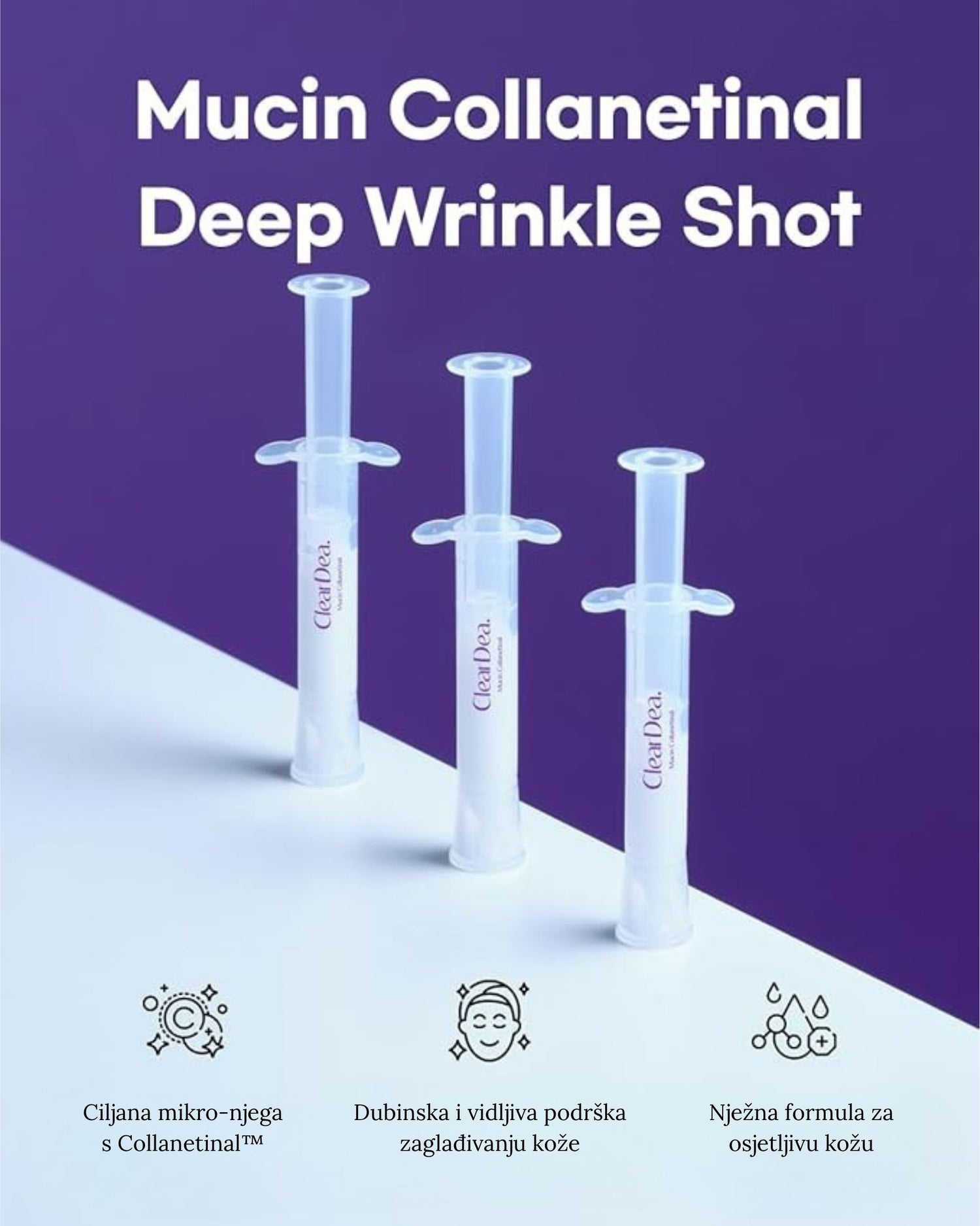 ClearDea Mucin Collanetinal Deep Wrinkle Shot 4 ml x 5 kom