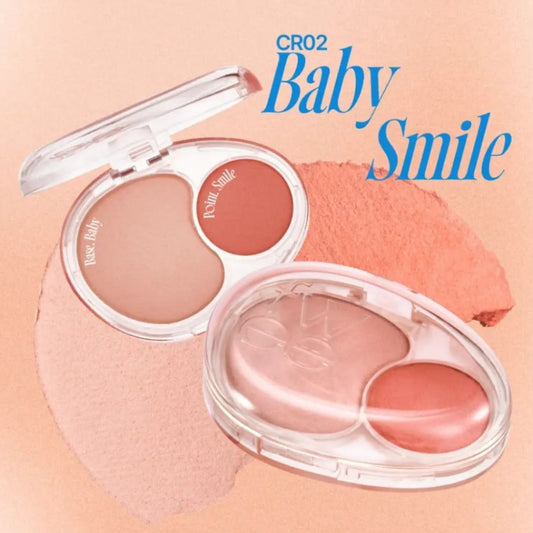 FWEE Mellow Dual Blusher CR02 Baby Smile 7.2g