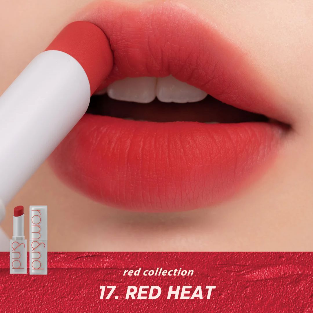rom&amp;nd Zerro Matte Lipstick 17 Red Heat