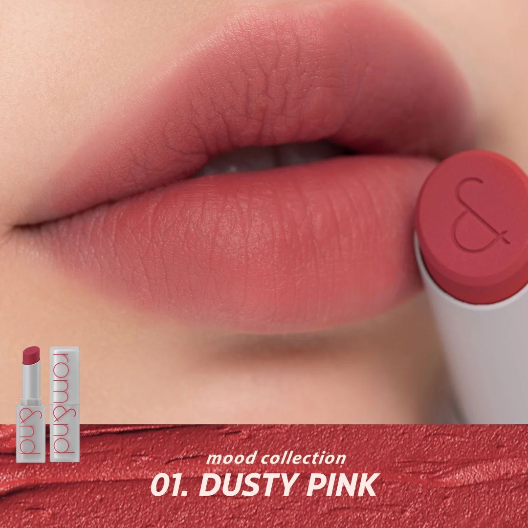 rom&amp;nd Zerro Matte Lipstick 01 Dusty Pink